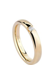 Damiani veramore ring wedding 20035658 new diamonds yellow gold warranty size 9