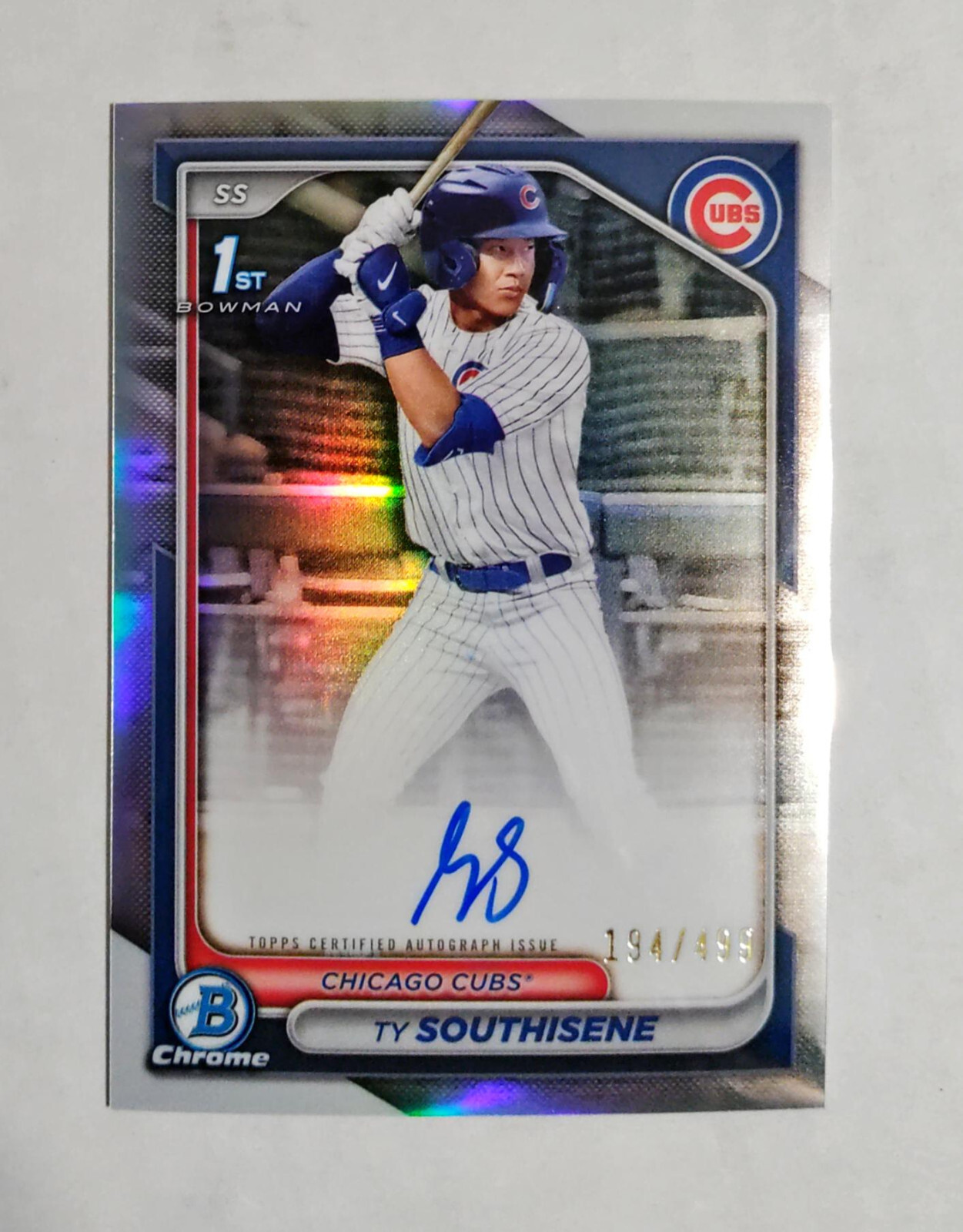 Ty Southisene 2024 1st Bowman Chrome AUTO Prospect REFRACTOR 194/499 Draft z23