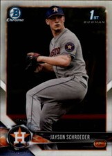 2018 Bowman Draft Chrome #BDC-23 Jayson Schroeder Houston Astros