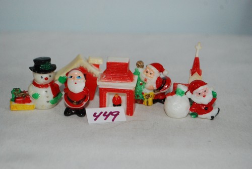 7. 1989 Vintage Hallmark Merry Miniatures, Haus, Schneemann, Weihnachtsmänner, Kirche - Bild 12 von 12