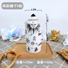 Candle Holder Crafted Ceramic Candle Jar with Enchanting Big Eyes and Versatile!