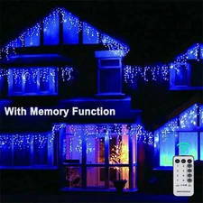 13~130ft Curtain Icicle Lights Wedding Party LED Fairy Christmas Indoor Outdoor
