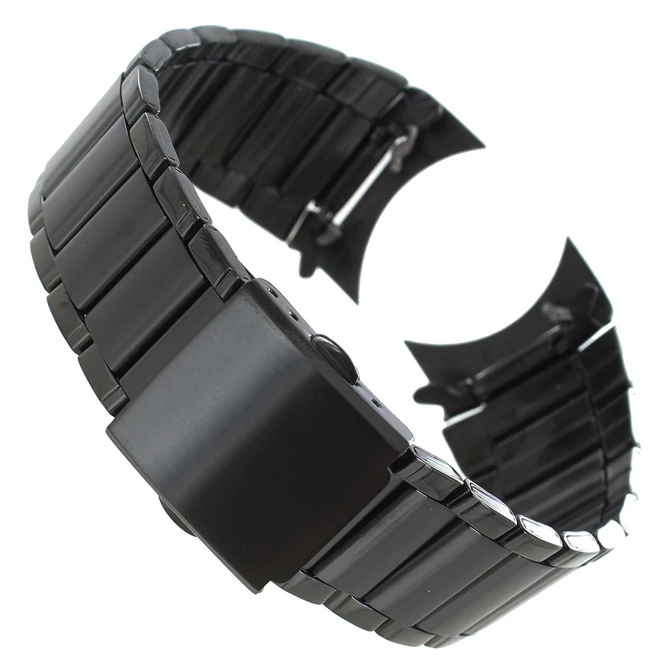 26mm deBeer Curved/Straight Black PVD OysterLink Stainless Button Clasp Band 294 - Image 2 of 4