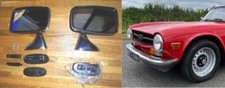 (x2) TRIUMPH TR4 TR4a TR5 TR6 STAINLESS STEEL DOOR MIRRORS (1961- 76)