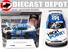 AUTOGRAPHED CHASE BRISCOE 2020 HIGHPOINT  1/24 ACTION