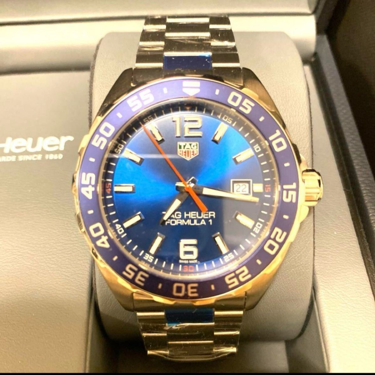 TAG Heuer Formula Watch Quartz 43mm Men's Blue Dial Round