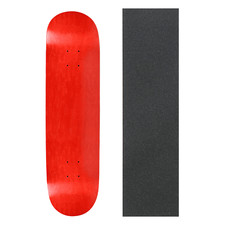 Mazzo di skateboard vuoto - 8 pollici - rosso macchia con impugnatura Jessup