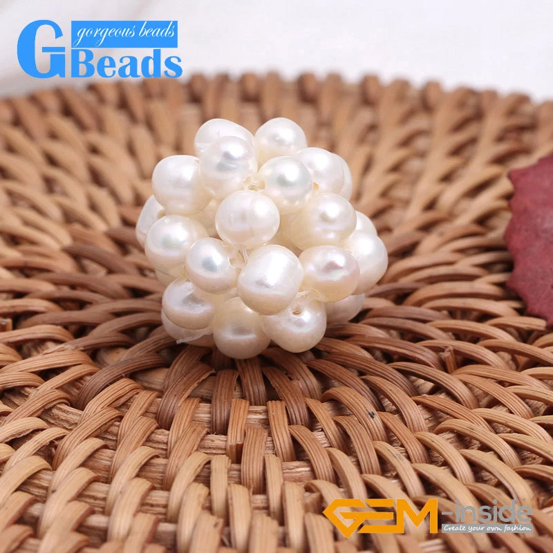 Ювелирные изделия 4-5 мм бусины из пресноводных груш ручной работы интертекстурная шариковая форма 1 шт. - Изображение 3 из 4