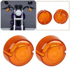 Amber Turn Signal Lens Cover Kit For Harley Dyna Wide Glide FXDWG 1993-2001 US