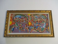 TSS PAINTING ORIGINAL ABSTRACT EXPRESSIONISM PORTRAIT MODERNISM COLORFUL POP ART