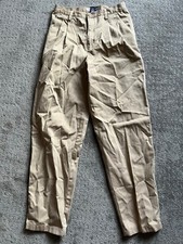 Gap Khakis 10 Long Classic Fit Pleated Wrinkle Resistant Cotton