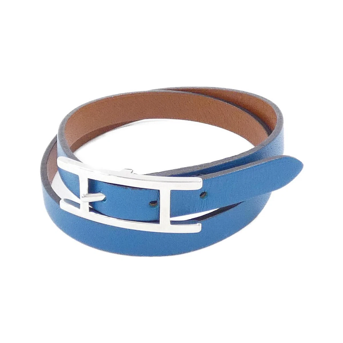 Authentic HERMES Behapi Double Tour 066844CK Bracelet #260-004-750