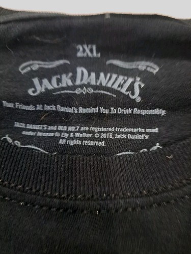 Jack Daniels Men's Black T-shirt 2X Whiskey Tennessee old No.7 Brand 1005 - Picture 3 of 4