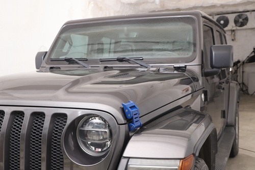 Blue Hood Latch Locking Catch Buckle Kit For Jeep Wrangler JK JL JT 07+ Exterior - Picture 6 of 16