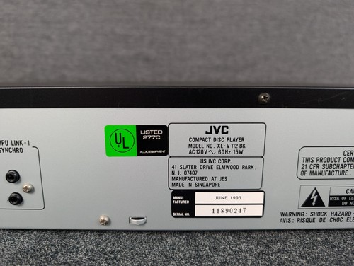 JVC XL-V112 Dual D/A Converter System CD Compact Disc Player 1992 Vintage getestet - Bild 11 von 13