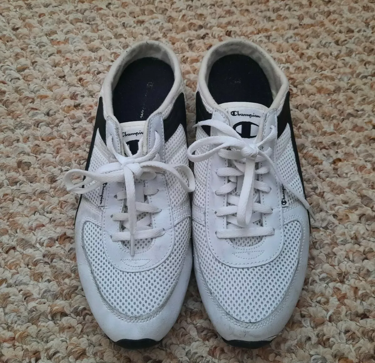 Vintage Champion Brand Women&#039;s Tennis Gym Shoes Open Black White Size 11 | eBay