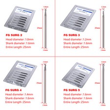 25mm FG SURG Carbide Bur 2 3 4 5 Dental Surgical FG Burs for High Speed HeS