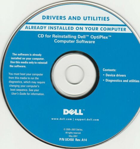 NEW OEM Dell CD Optiplex PC UC450 0TC935 Drivers Utilities 330 740 745 755  Disc | eBay