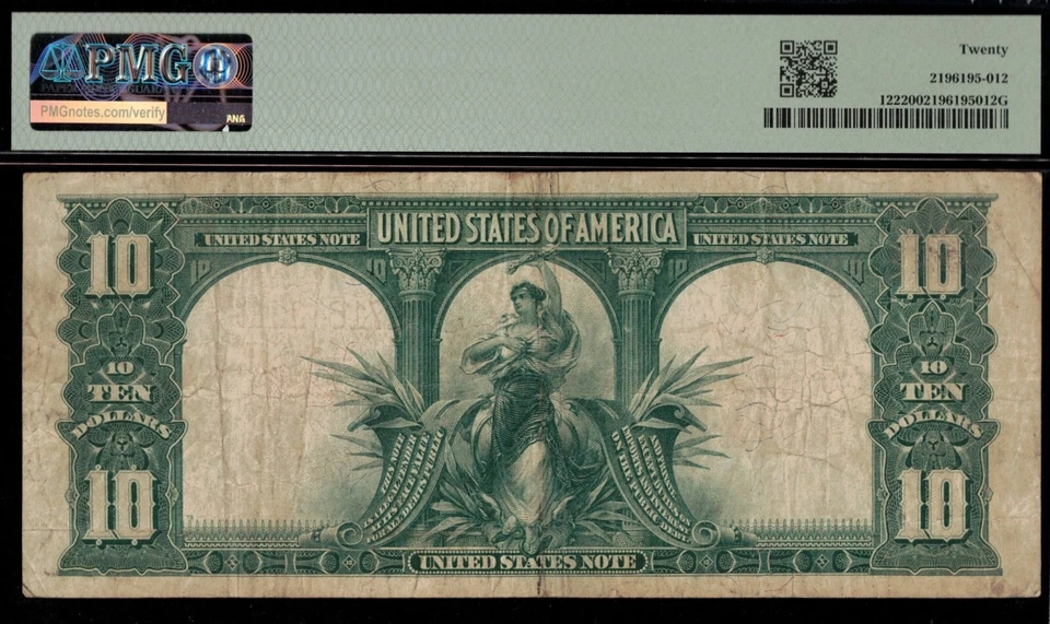 FR-122 1901 $10 LT BISON P.M.G #20 - Image 2 of 3