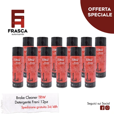 Pulitore Freni Frizione Parti Meccaniche TRW Detergente Spray Sgrassatore 12 pz