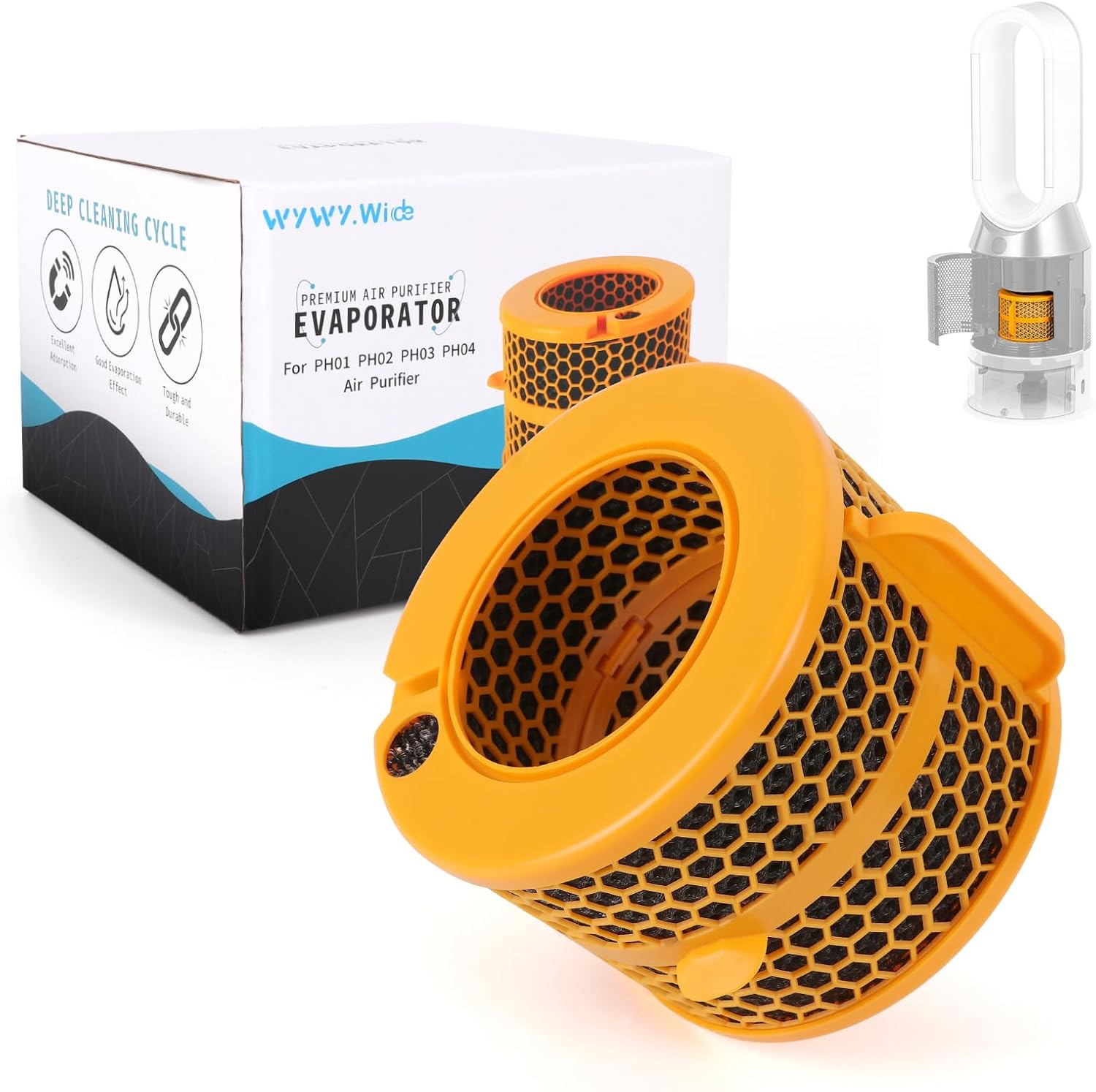 Air Purifier Carbon Fiber Evaporator Filter Replacement for Dyson PH01 PH02 PH03-image