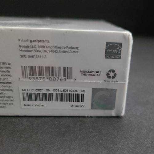 Google Nest Smart Thermostat Wi-Fi Model# G4CVZ Snow Brand New - Picture 8 of 11
