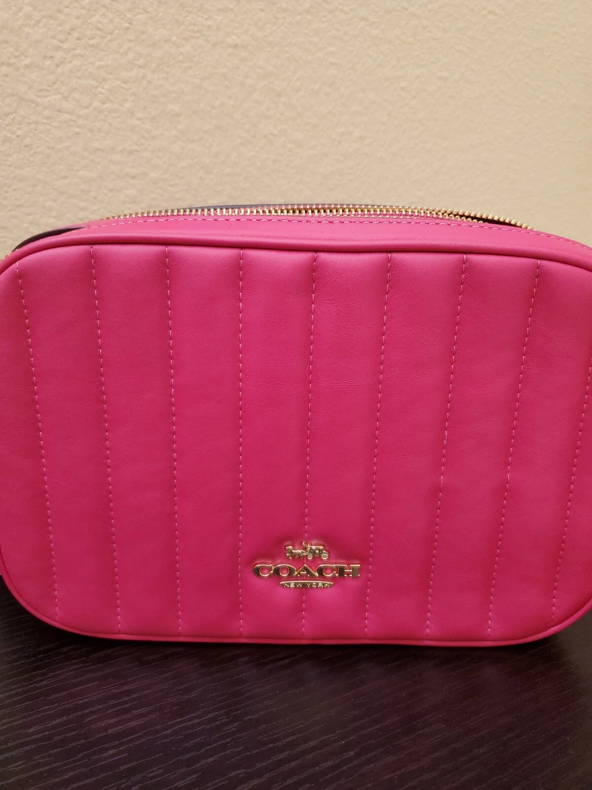 Coach Jes trapuntata lineare a tracolla in pelle $428 autentico