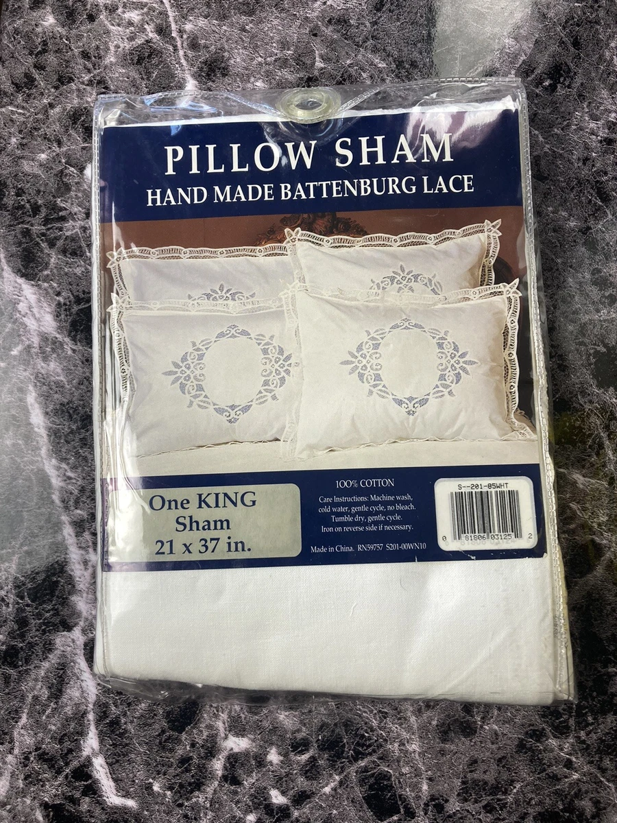 Battenburg lace cheap pillow shams