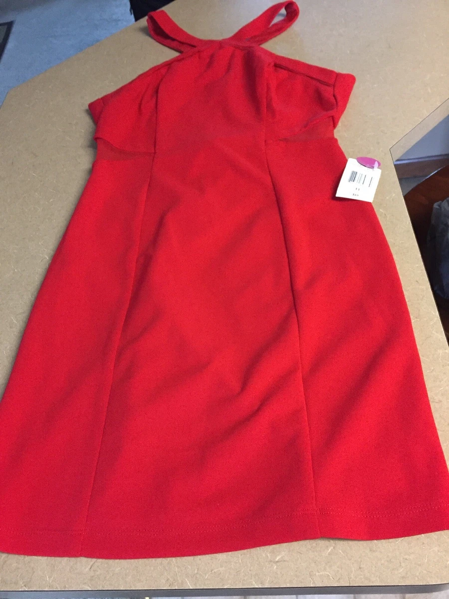 NWT B Smart Formal Red Dress Juniors Size 11 With Choker And