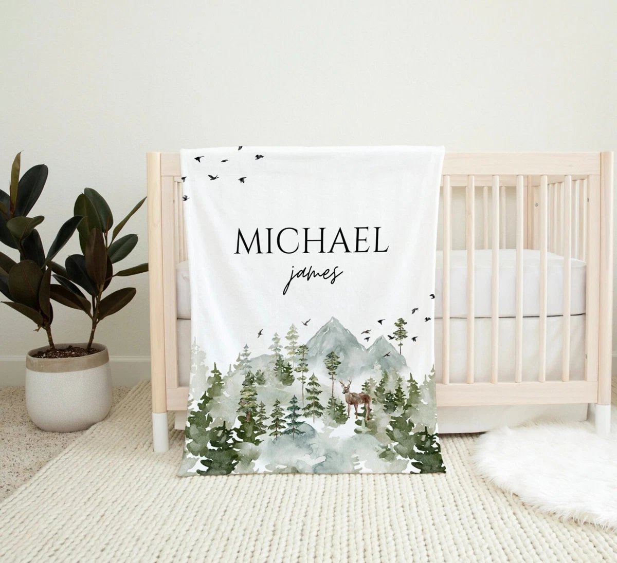 Woodland baby cheap boy blanket