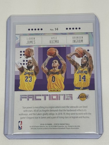 2018-19 Panini Status LeBron James Factions Insert Refractor - Picture 2 of 2