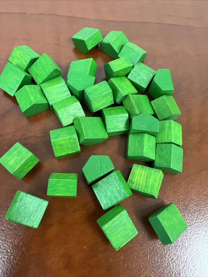 Casas de madera Monopoly vintage hoteles + piezas de juego de metal fichas repuesto Foto 4 de 4