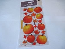 Crafts Stickers Autumn Fall Pumpkins Small Large Maple Leaves Real Look