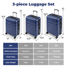 Alvantor 20-28 Inch Luggage Expandable Hardside Suitcase With Spinner Wheels Alvantor 20-28 Inch Luggage Expandable Hardside Suitcase With Spinner Wheels