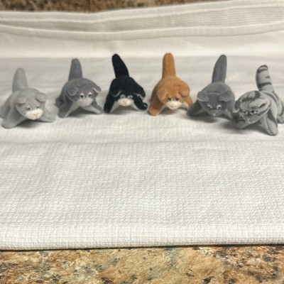 Vintage 90's Mini Pound Purries Cats Plush Kittens Pound Puppies Galoob Toys 6