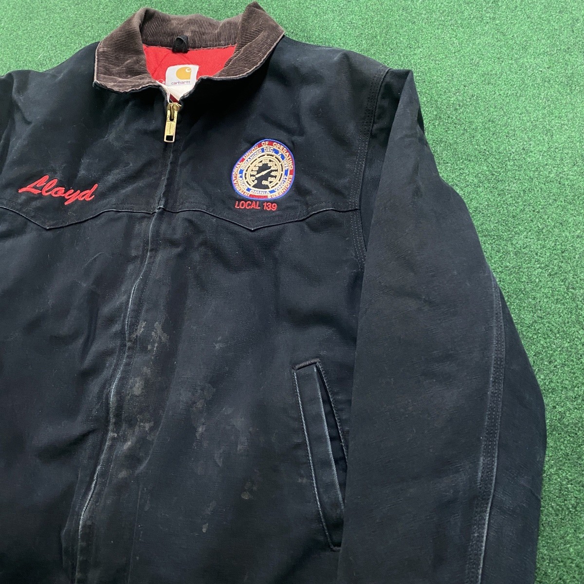 Vintage Carhartt Santa Fe Jacket Mens XL Black 90S Quilted Lined