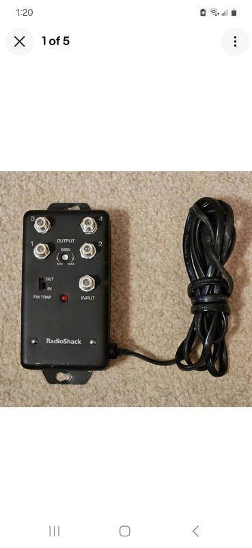 Radio Shack Coax 4-Set Distribution Amplifier, 75 OHM,  Cat. No. 15-1168