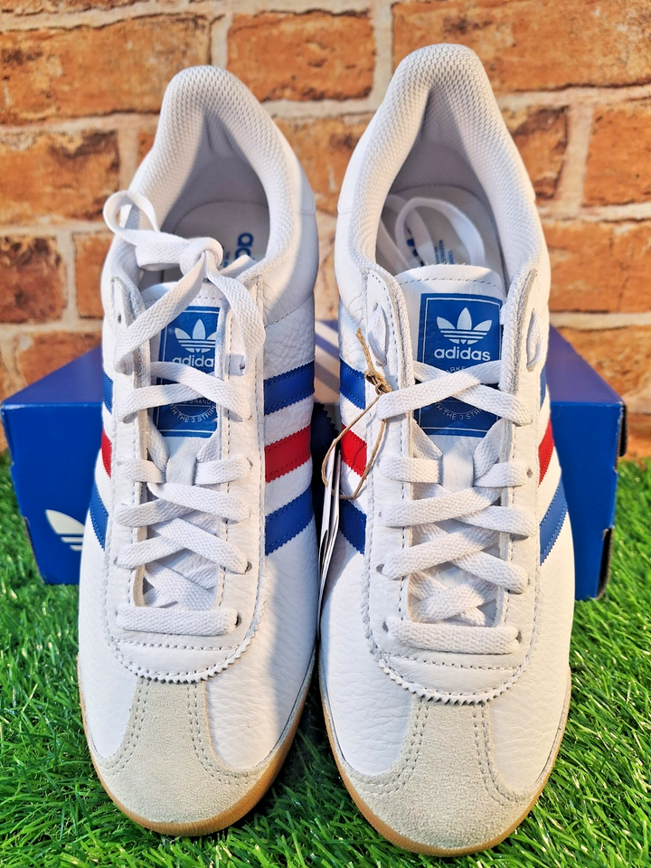 ADIDAS K 74 TRAINERS SIZE 9 5 WHITE LEATHER BLUE RED TRIM EBay UK adidas-k-74-trainers-size-9-5-white-leather-blue-red-trim-ebay-uk