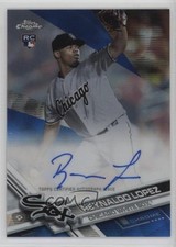 2017 Topps Chrome Rookie Blue Wave Refractor 29/75 Reynaldo Lopez Auto 13c1