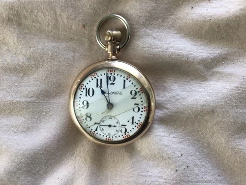 Vintage Illinois Pocket Watch 17J 1882 Working Gold Toned