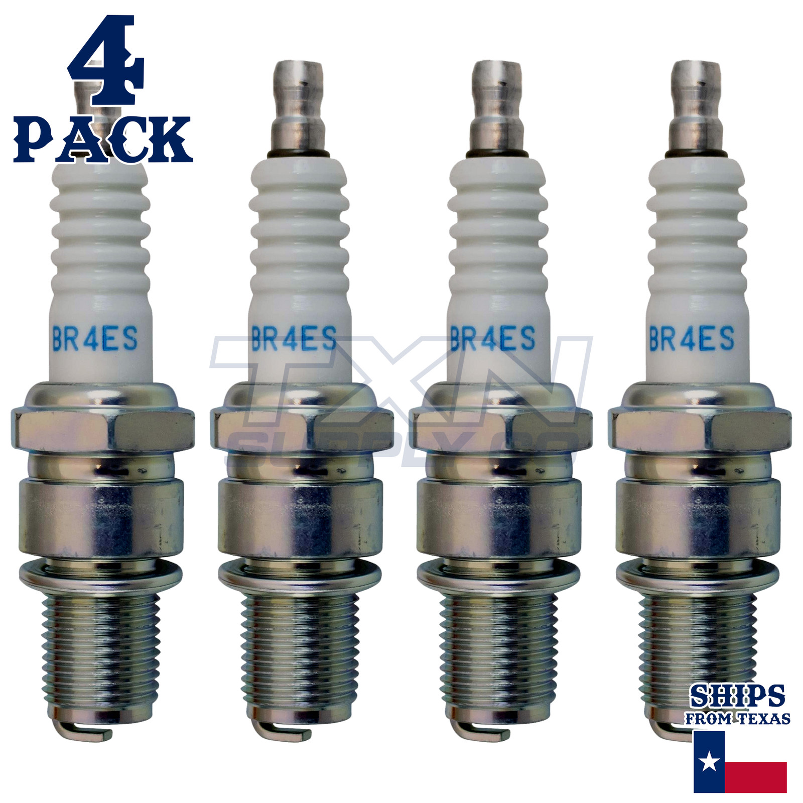 NGK 1097 BR4ES Spark Plugs 4 Pack