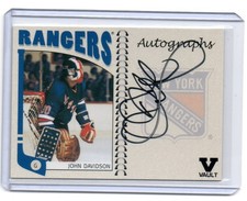 JOHN DAVIDSON auto  AUTOGRAPH card FRANCHISES VAULT itg 2004-05 NEW YORK RANGERS