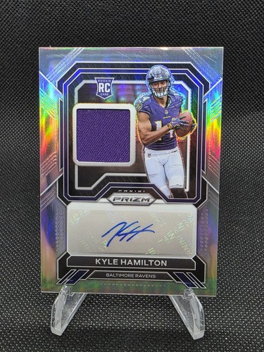 2022 Panini Prizm - Kyle Hamilton Rookie Silver Patch Auto 21/99 Ravens RPA-KH 