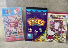 Sanrio Stickers Hello Kitty 2012-14 Glitter Beach Spring Easter Darice Faces LOT