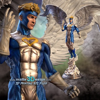 ANGEL, X-MEN, 1/4-1/24, FIGUR, FAN ART, 3D-DRUCK, STATUE, SANIX3D, MFW