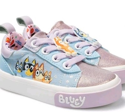Ground Up Bluey & Bingo Slip On Court Sneakers Sparkle Size 7 NWT