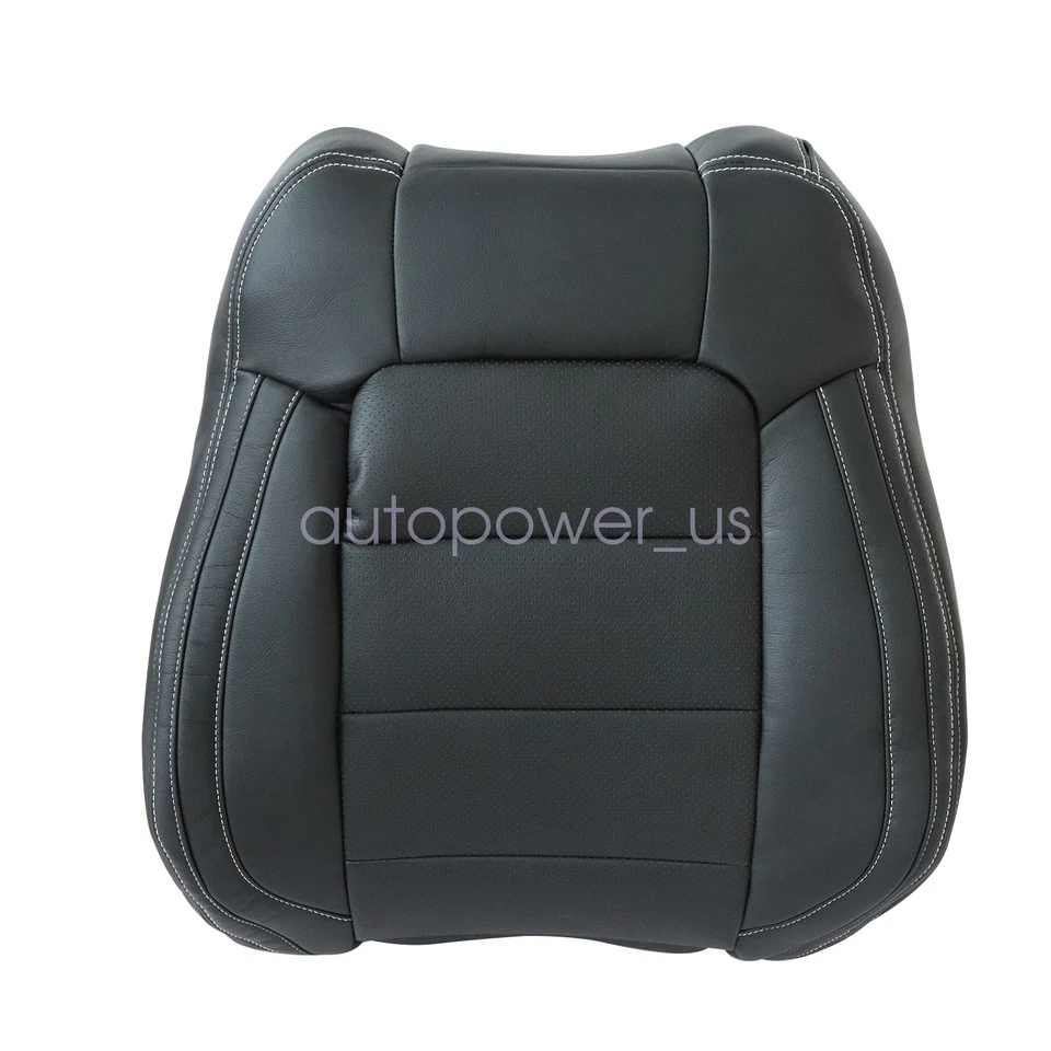 Driver Bottom & Back Leather Seat Cover Blk For 2015-2023 Ford Mustang GT Coupe - Imagem 4 de 4