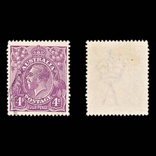 9170: Australia SG64 4d Violet 1921 Sc#32 Mi37XA Used C£15