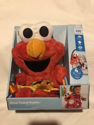 Bright Starts Sesame Street Elmo Travel Buddy On-The-Go Plush Take-Along Toy New