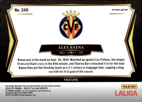 2024-25 Panini Seleziona La Liga #249 Alex Baena Viola Mojo - Foto 2 di 2